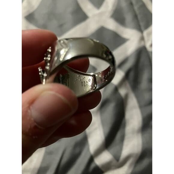 American Pride Flag Eagle Sterling Silver God Bless America Ring size 13 - Picture 2 of 9